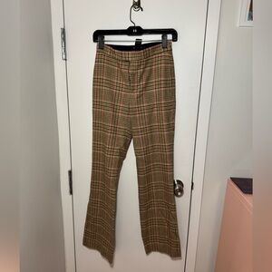 Wool plaid trousers